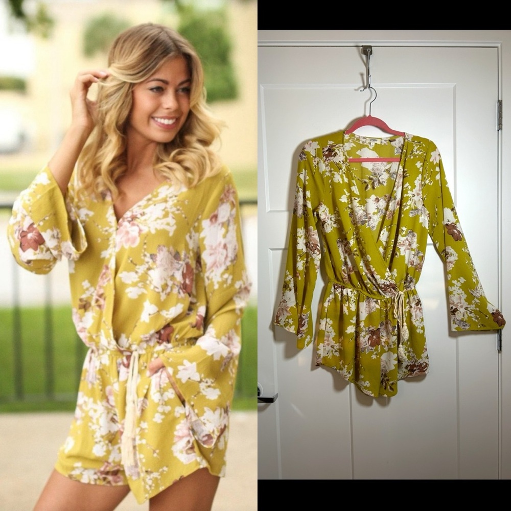 Long sleeve fall romper outfit